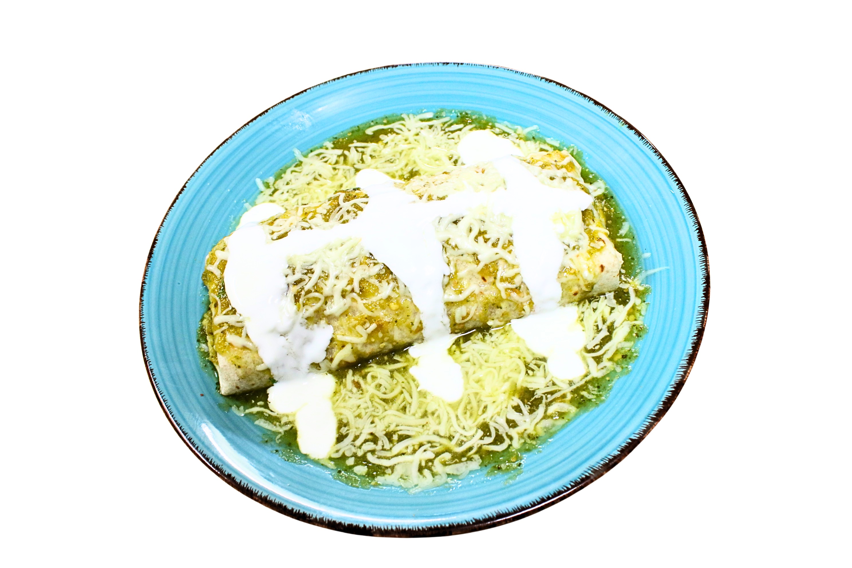 Green wet burrito at Taco Boy — Anaheim, California